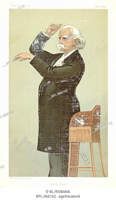 Sir August Manns 1825-1907. German musician. Portrait. Musical director at the Crystal Palace in London in 1855. Image taken from Vanity Fair