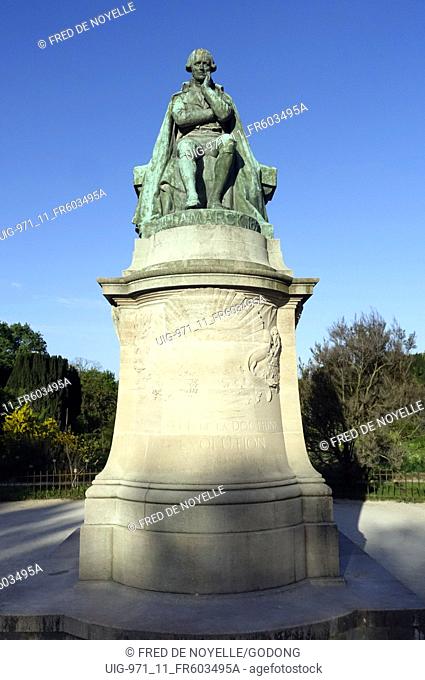 Statue Of Jean Baptiste Lamarck (1744-1829) Founder Of The Evolutionism Jardin des Plantes.  Paris. France