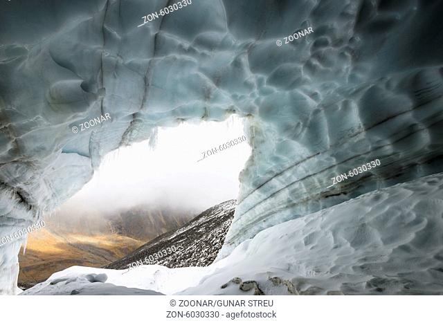 inside a glacier, Kebnekaise mountains, Sweden