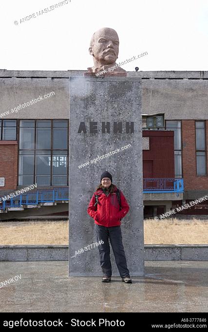 The bust of Lenin in the abandoned Russian mining town of Piramida on Svalbard is visited almost every day by tourists who come there by ship from Longyearbyen