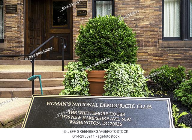 Washington DC, District of Columbia, Dupont Circle, Woman's National Democratic Club, political association, Whittemore House, exterior