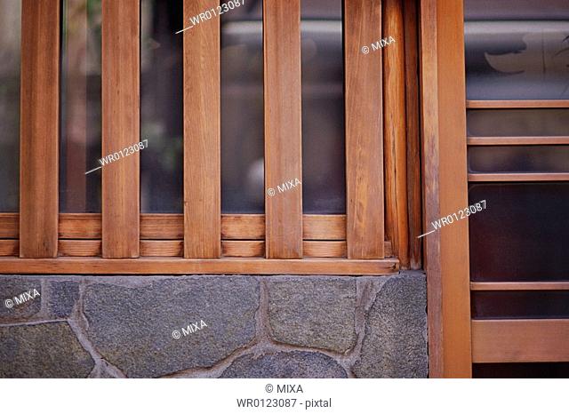 Wooden fence, close-up