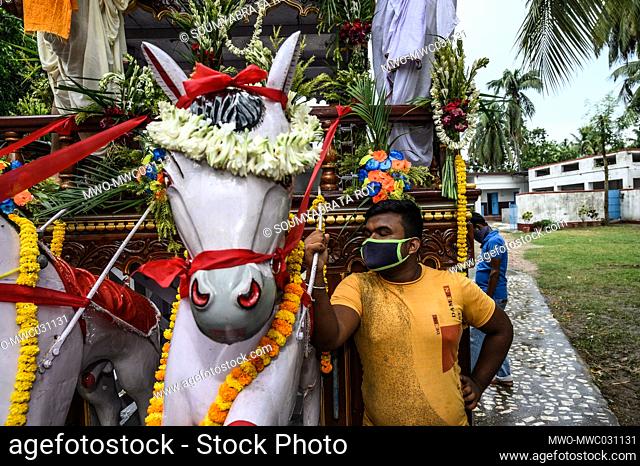 Ratha Jatra also referred to as Ratha Yatra or Chariot festival, is a public procession in a chariot. Sri Sri Krishna Roy's Rath Jatra 2020 (Chariot ride of...