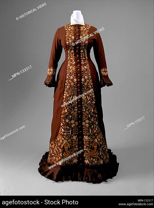 Dress. Date: 1876-78; Culture: American; Medium: wool, silk