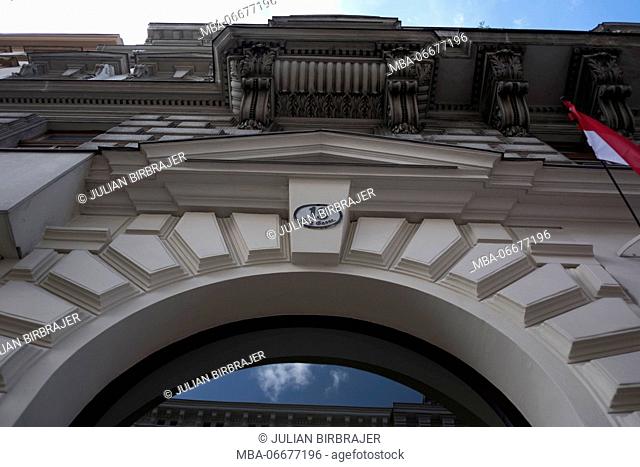 Europe, Austria, Vienna, capital, Sigmund Freud Museum, facade, detail