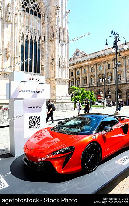 Inauguration of the Milano Monza Open-air Motorshow (MIMO) in Piazza del Duomo in Milan, Italy. 62 car manufacturers display their new hybrid and electric...
