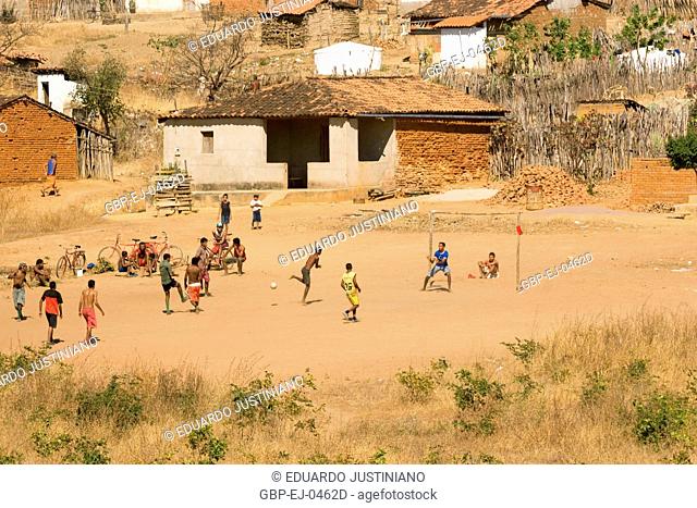 People Playing Soccer, Caracol, Piauí, Brazil