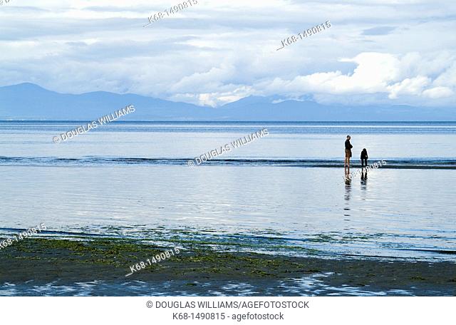 beach at Rathtrevor Provincial Park, Vancouver Island, BC, Canada, near the town of Parksville