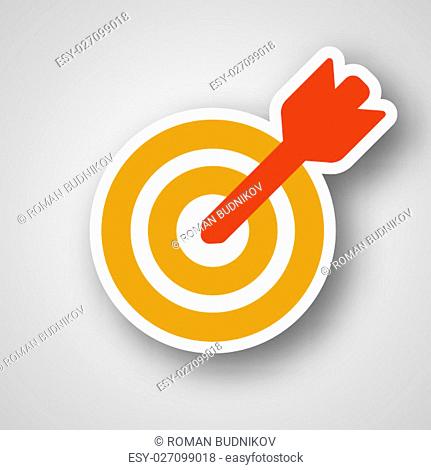 Business target icon. Vector illustration, EPS 10
