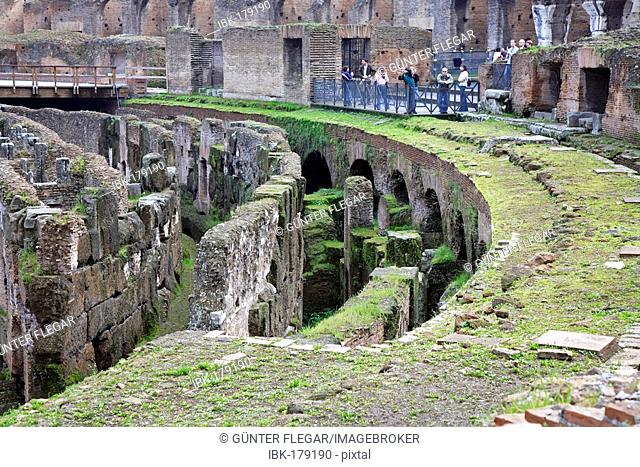 Basement of Colosseum, Rom, Italy