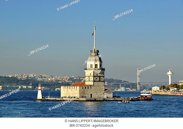 Maiden's Tower, Kiz Kulesi, Bosphorus, Istanbul, asian and european side, Istanbul Province, Turkey