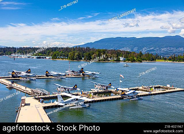 Vancouver floatplane terminal in British Columbia Canada