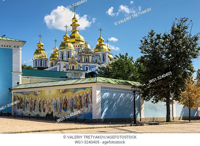 Kyiv, Ukraine - August 17, 2013: St. Michael's Golden-domed Cathedral is a functioning monastery in Kyiv. It was demolished by the Soviet authorities