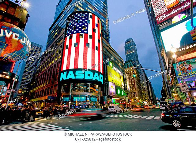 NASDAQ, Times Square. New York City, USA