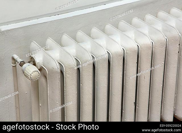 Closeup of a heating radiator