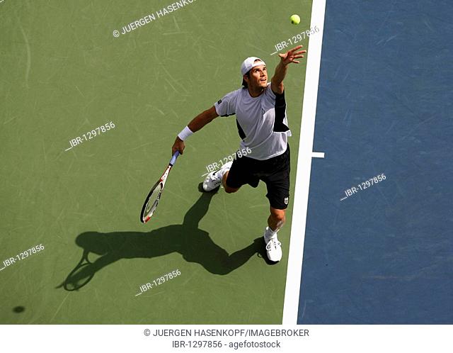 Tommy Haas, Germany, bird's-eye view, U.S. Open 2009, Grand Slam Tournament, USTA Billie Jean King National Tennis Center, New York, USA