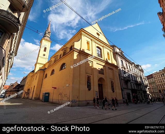 BRNO, CZECH REPUBLIC - CIRCA SEPTEMBER 2022: Kostel svate Mari Magdaleny translation Church of Saint Mary Magdalene