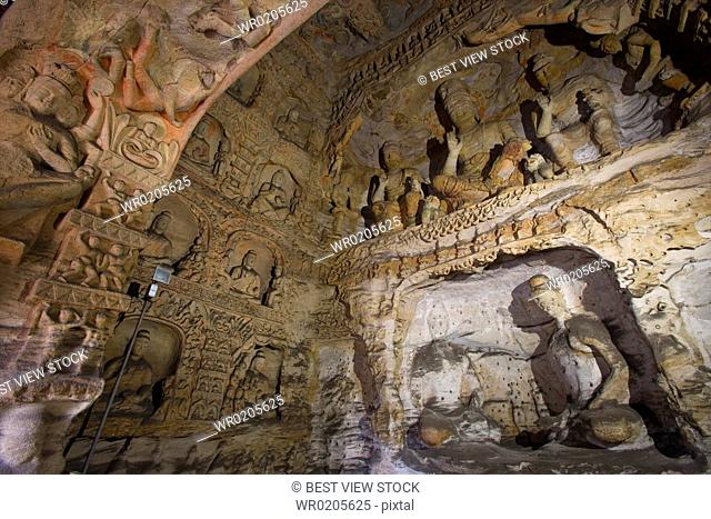 Yungang Grottoes in Shanxi Province