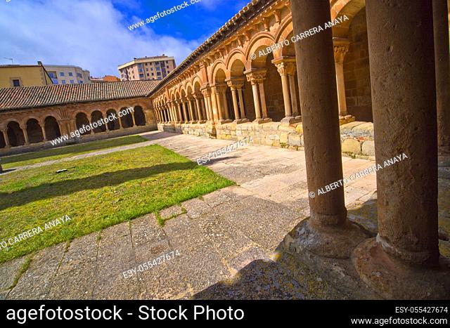Romanesque Cloister, Co-Cathedral of San Pedro, 12-17th Century Romanesque Style, Spanish Property of Cultural Interest, Soria, Castilla y León, Spain, Europe