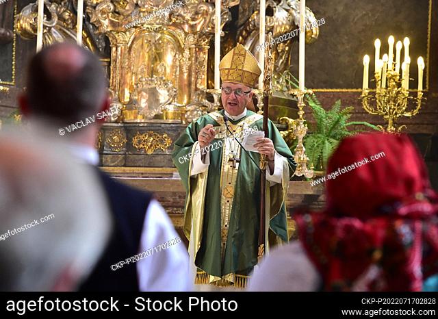 A mass celebrated by Prague Archbishop and Czech Catholic Primate Jan Graubner in Brno's Basilica of the Assumption of Our Lady on Sunday, July 17, 2022
