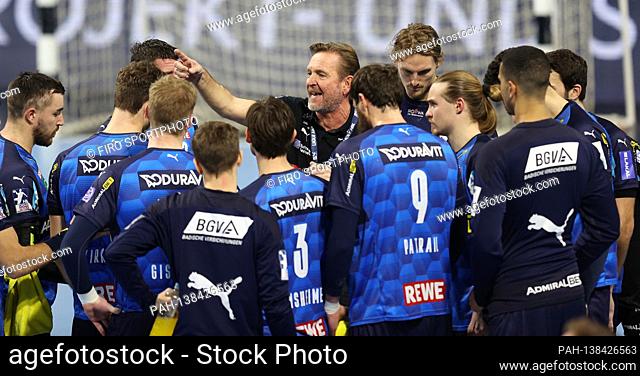 firo: 23.12.2020 Fuvuball: Soccer: Handball 1. Bundesliga season 2020/21 THW Kiel - Rhein-Neckar Lv? wen, Loewen 32 - 23 coach, , RNL, gesture, Martin Schwalb