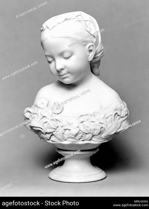 La Petite Pensée. Artist: Thomas Ball (American, Charleston, Massachusetts 1819-1911 Montclair, New Jersey); Date: ca. 1867-68; carved 1869; Medium: Marble;...