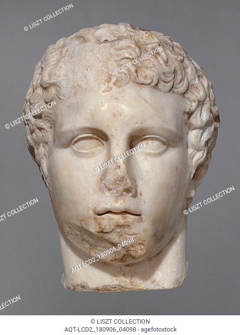 Marble Head of Ares Ludovisi; Roman Empire; 1st - 2nd century; Marble; 12 × 21 × 25 cm (4 3, 4 × 8 1, 4 × 9 13, 16 in.)