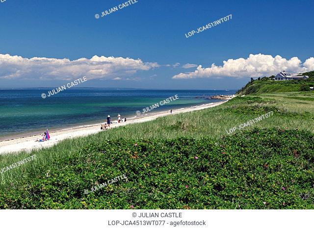USA, Massachusetts, Martha's Vineyard. A view across Menemsha Beach on Cape Cod