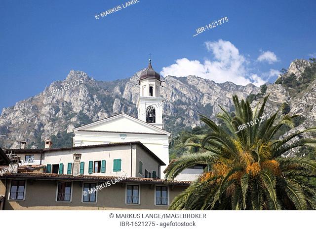 Church of San Rocco in Limone, Lake Garda, Lombardy, Italy, Europe