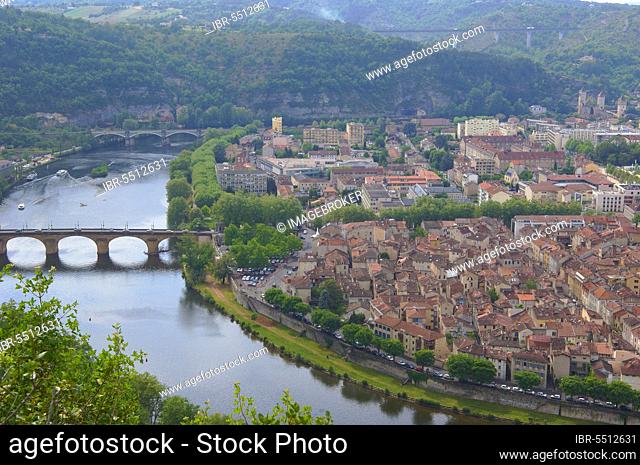 River Lot, Cahors, Lot, France, Quercy, Via Podiensis, Way of St. James, Europe