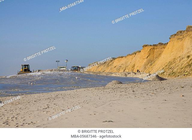 Sand replenishment at the red cliff