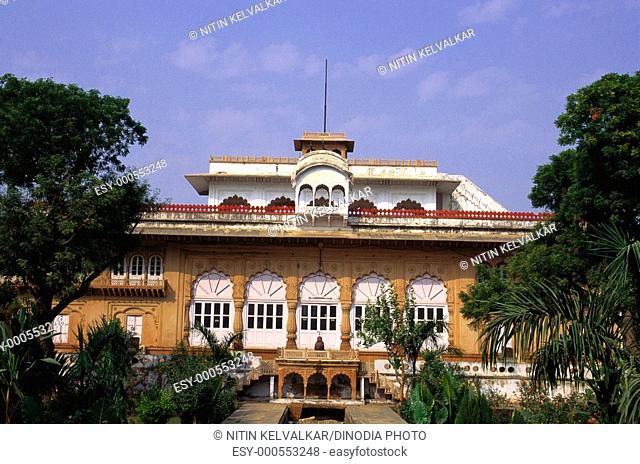 Facade of palace now Government museum , Lohagarh fort , Bharatpur , Rajasthan , India