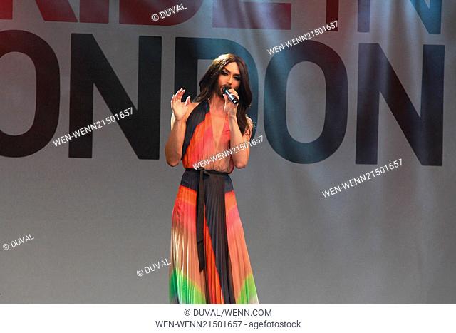 Conchita Wurst performs at Pride in London 2014 Featuring: Conchita Wurst Where: London, United Kingdom When: 28 Jun 2014 Credit: Duval/WENN.com