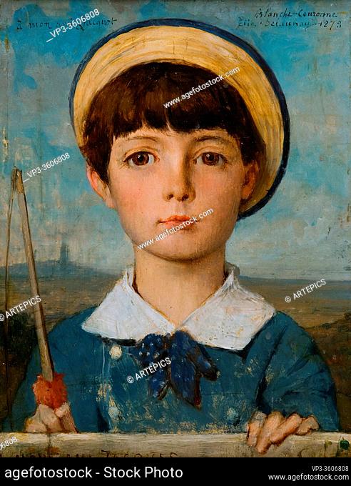 Delaunay Jules Elie - Portrait of Jacques Bizet as a Child - French School - 19th Century