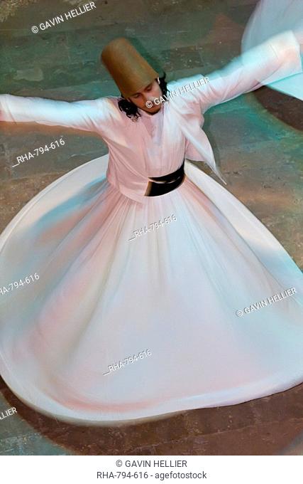 The Mevlevi, Whirling Dervishes performing the Sema ceremony, Istanbul, Turkey, Europe