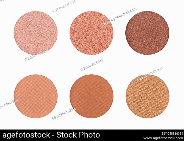 Eyeshadow palette on a white background - Browns