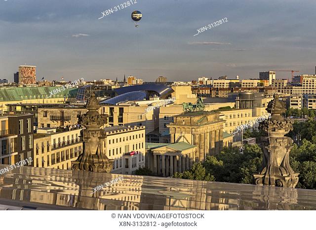 Cityscape from Reichstag building, Berlin, Germany
