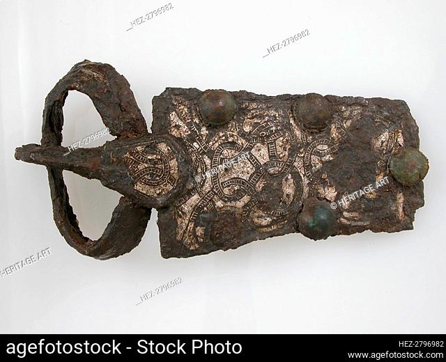 Belt Buckle, Frankish or Burgundian, 6th-7th century. Creator: Unknown