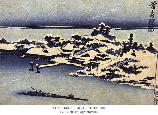 Sumida River in the Snow, by Keisai Eisen (1791-1848), Edo period, 19 th century, Tokyo National Museum, Tokyo, Honshu, Japan, Asia