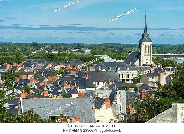 France, Maine et Loire, Loire valley listed as World Heritage by UNESCO, Saumur, the old town, Saint-Nicolas church