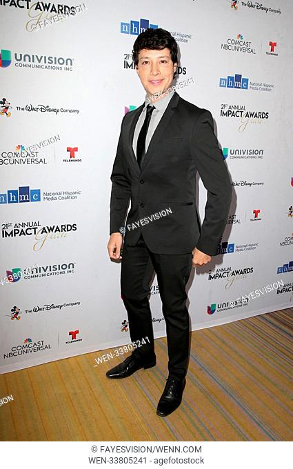 National Hispanic Media Coalition's 21st Annual Impact Awards - Arrivals Featuring: Reynaldo Pacheco Where: Beverly Hills, California