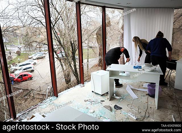 RUSSIA, DONETSK - DECEMBER 3, 2023: A view of a beauty parlour damaged in a shelling attack by the Ukrainian Armed Forces, in Donetsk's Leninsky District