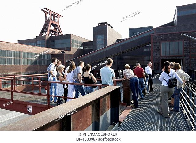 Guided tour at the disused coal mine Zollverein, Essen, NRW, Germany