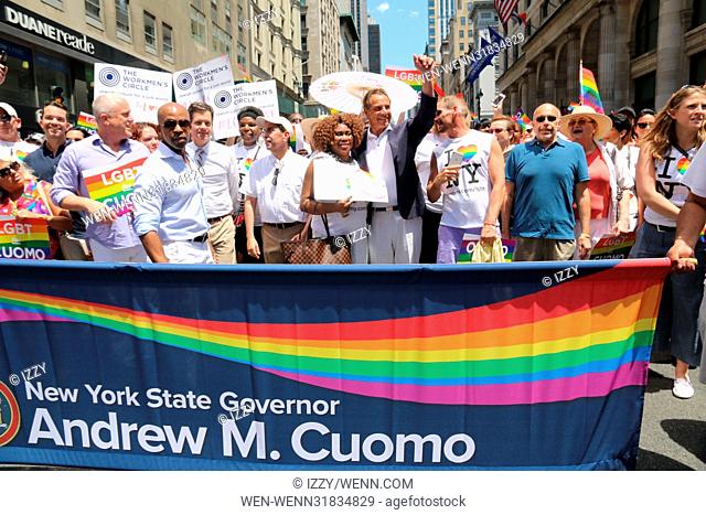 New York City Gay Pride 2017 march in New York City. Featuring: Governor Andrew M. Cuomo Where: New York City, New York, United States When: 25 Jun 2017 Credit:...