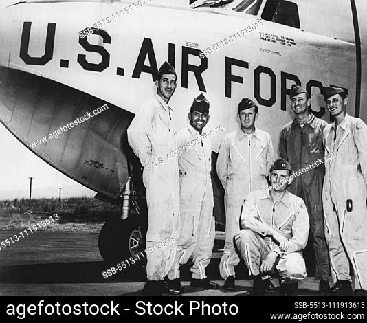 Crew Of U.S. Air Force SA-16 Which Rescued Cathay Airliner SurvivorsThe crew of the U.S. Air Force SA.-16 amphibian rescue plane of the 31st Air Rescue Squadron...