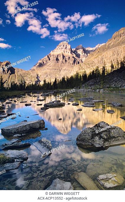 Mount Huber and Cascades Lake, Yoho National Park, British Columbia, Canada