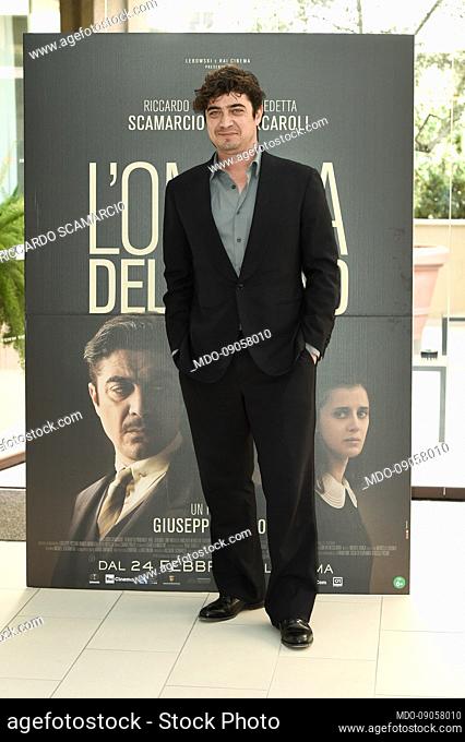 Italian actor Riccardo Scamarcio during the photocall for the presentation of the film L'ombra del giorno. Rome (Italy), February 22nd, 2022