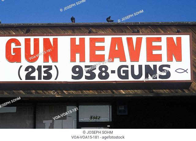 A sign that reads Gun Heaven