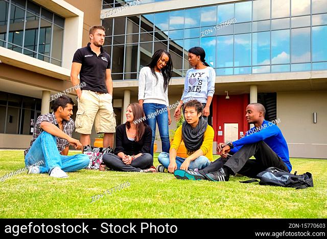 Johannesburg, South Africa, April 17, 2012, Diverse Students on College Campus