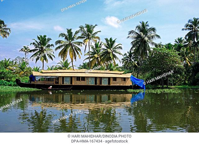Houseboat in backwaters , Alleppey Alappuzha , Kerala , India
